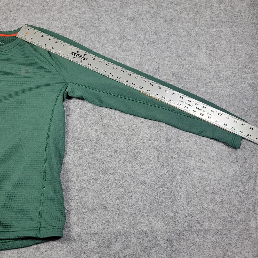 L.L.Bean Dark Green Heavyweight Base Layer Crew Top Women's Size Large Regular - Picture 10 of 11